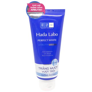 Kem Rửa Mặt Dưỡng Trắng Hada Labo Perfect White Arbutin Cleanser 80ml