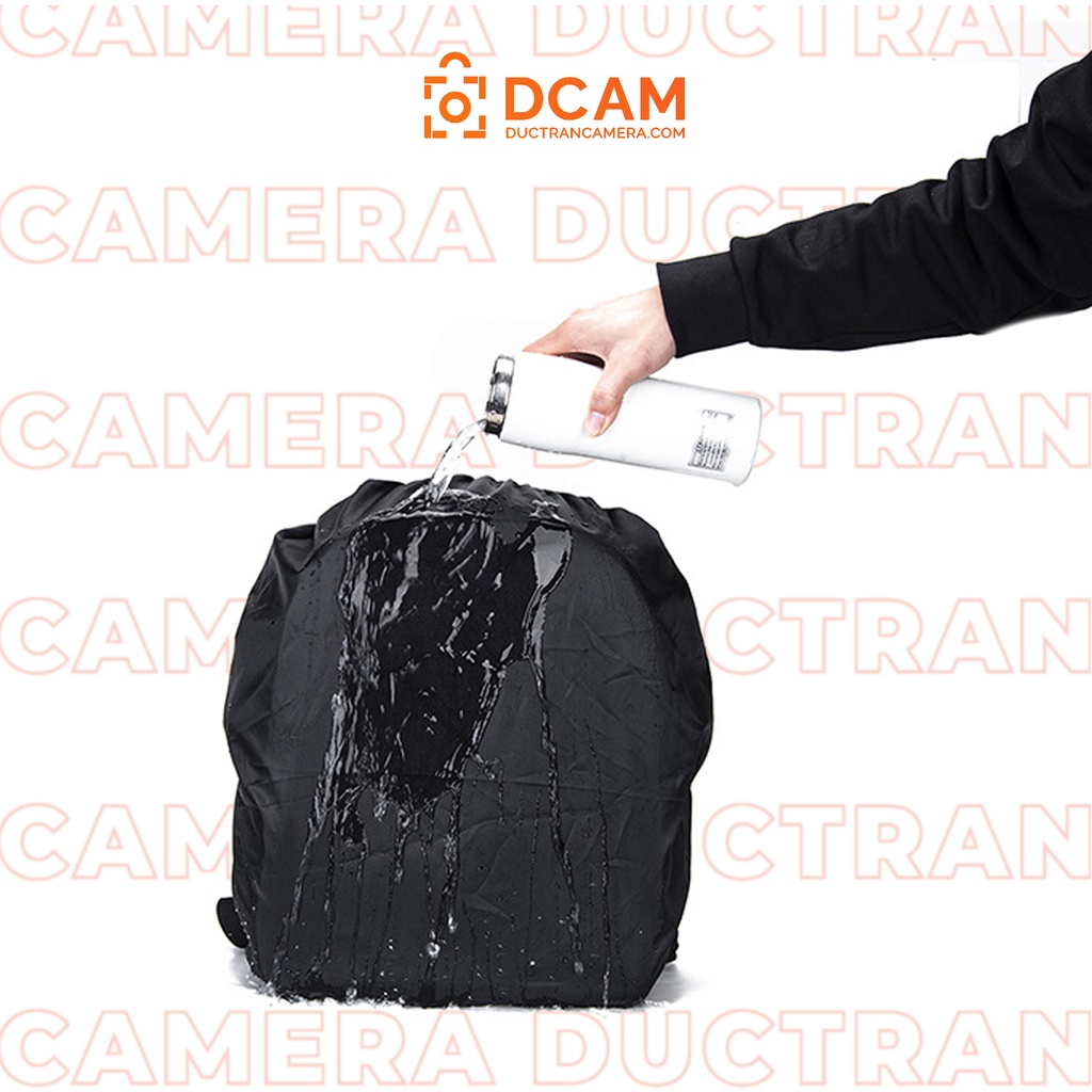 Túi trùm ba lô chống nước đi mưa - Áo mưa balo size lớn 55x42 cm