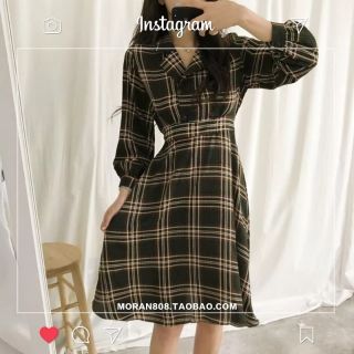 [Oder] Váy sơmi kẻ MORAN🍀