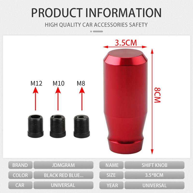 Hợp kim nhôm nắp cần sang số ô tô thủ công tự động 1chiếc 8cm thông dụng tay nắm cần gạt số ô tô đầu cần số ô tô trang trí bảo vệ an phụ kiện nội thất ô tô