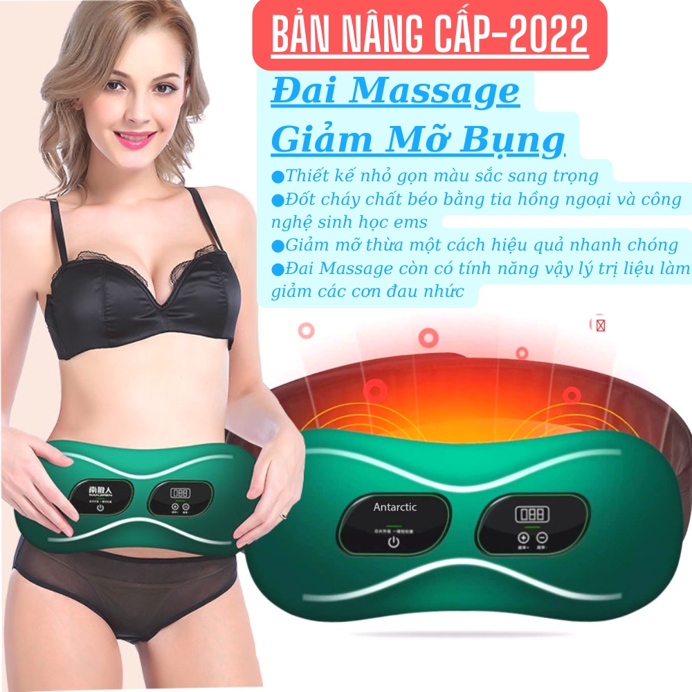 Đai Massage Giảm Mỡ Bụng, Giảm Mỡ Toàn Thân Thon Gọn - Vật Lý Trị Liệu Hiệu Quả Giảm Đau Nhức Sau Luyện Tập