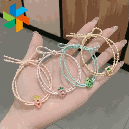 Dây buộc tóc co giãn hình trái cây dễ thương phong cách Hàn Quốc JP6