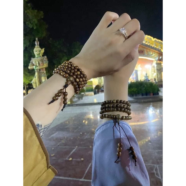 Vòng Tay Trầm Hương 108 Hạt - Chuỗi Tràng Hạt 108 / 6  -7 -8 li Trầm Tốc Việt - Trầm Hương Tự Nhiên