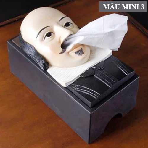 Tượng Rút Khăn Giấy Decor Nhà Hàng, Quán Ăn Hình Wiliam Shakespeare