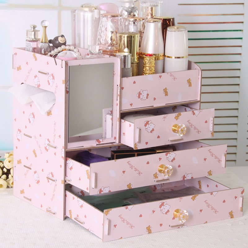 Kệ Để Đồ Trang Điểm Có Gương Kích Thước 28x17x26cm (BQ322)
