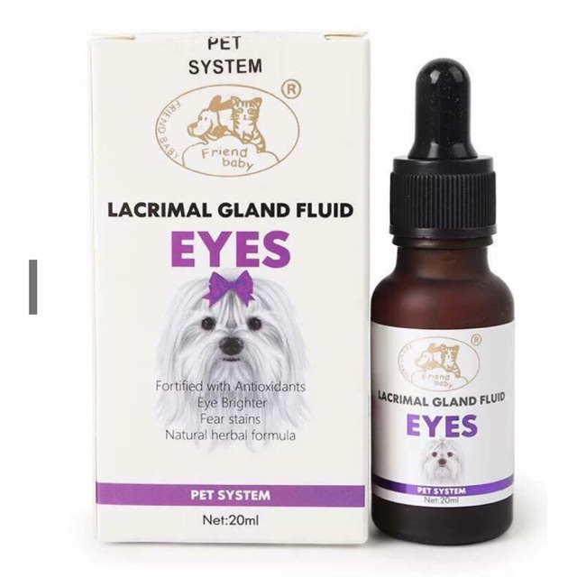 Siro uống hỗ trợ tuyến lệ, trị chảy nước mắt chó mèo Lacrimal Gland Fluid Eyes Pet System 20ml