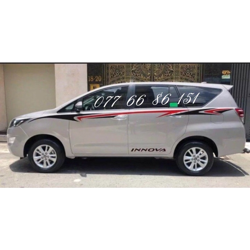 Tem Dán Sườn Xe Innova Đơn Giản. Tem Dán Sườn Xe Ô tô Innova