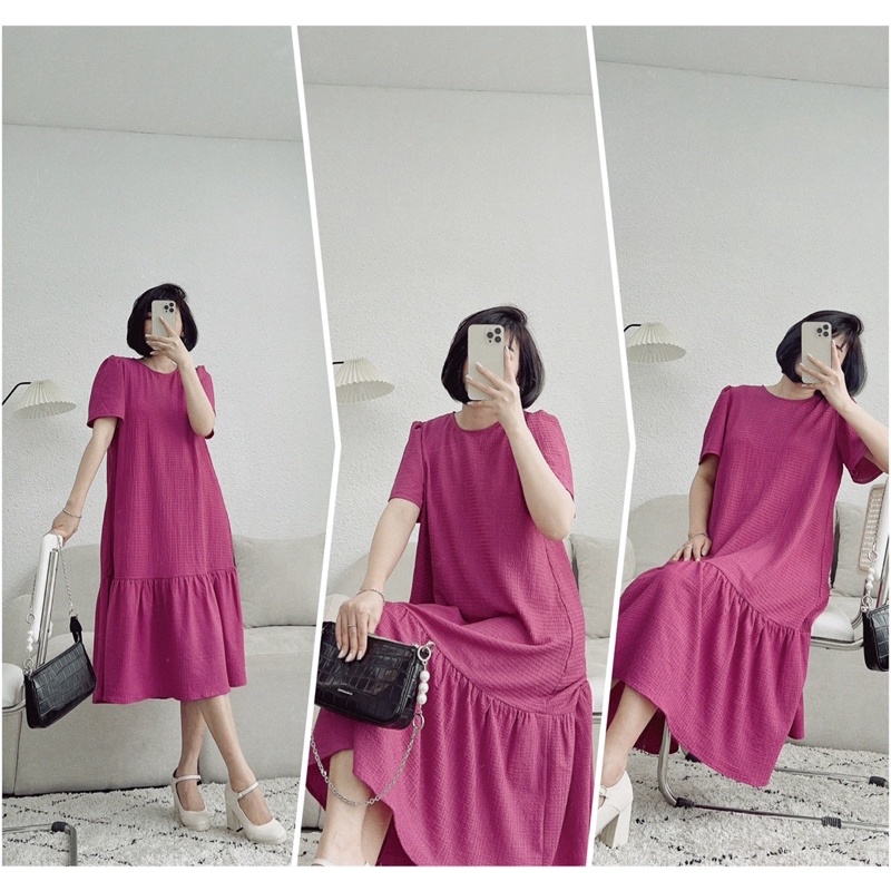 Váy Suông Đuôi Cá Vải Co Giãn 4 Chiều Chất Vải Mát Phom Suông Basic Dễ Mặc | BigBuy360 - bigbuy360.vn