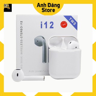 Tai nghe Bluetooth I12 TWS kết nối Android hoặc iOS, dùng 2 tai hoặc từng bên độc lập nghe nói