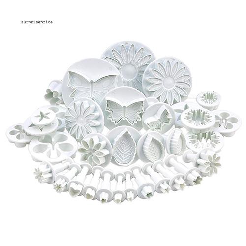 Set 33 khuôn tạo hình hoa đa dạng tiện dụng trang trí bánh