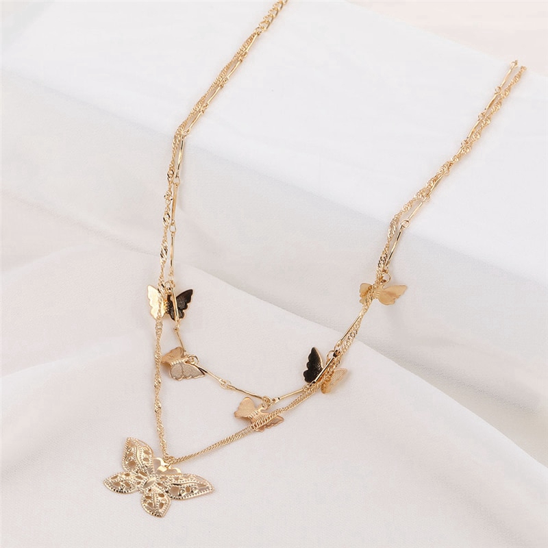 [Mã FASHIONCB232 hoàn tối đa 15K xu đơn 50K] Vòng Cổ Choker Lớp Mặt Hình Bướm Thời Trang Cho Nữ | BigBuy360 - bigbuy360.vn