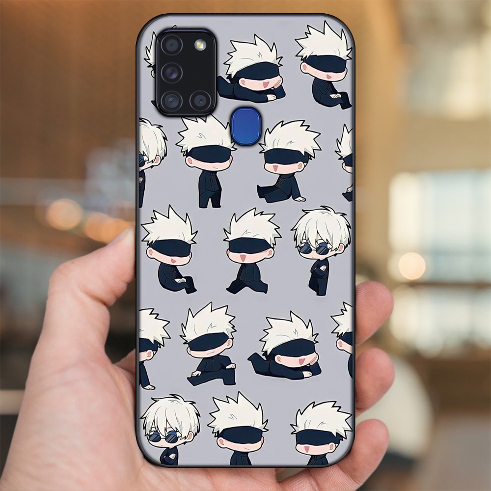 Ốp lưng Samsung A21S viền đen in hình Satoru Jujutsu Kaisen