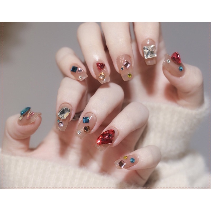 Hũ charm đá khối siêu sáng ,hàng cao cấp trang trí móng