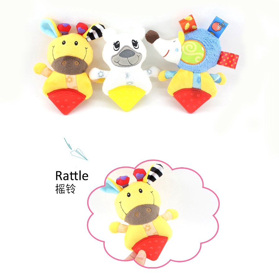 Đồ Chơi Gặm Nướu Mọc Răng Cho Bé Hình Động Vật Dễ Thương Chất Liệu Vải Bông