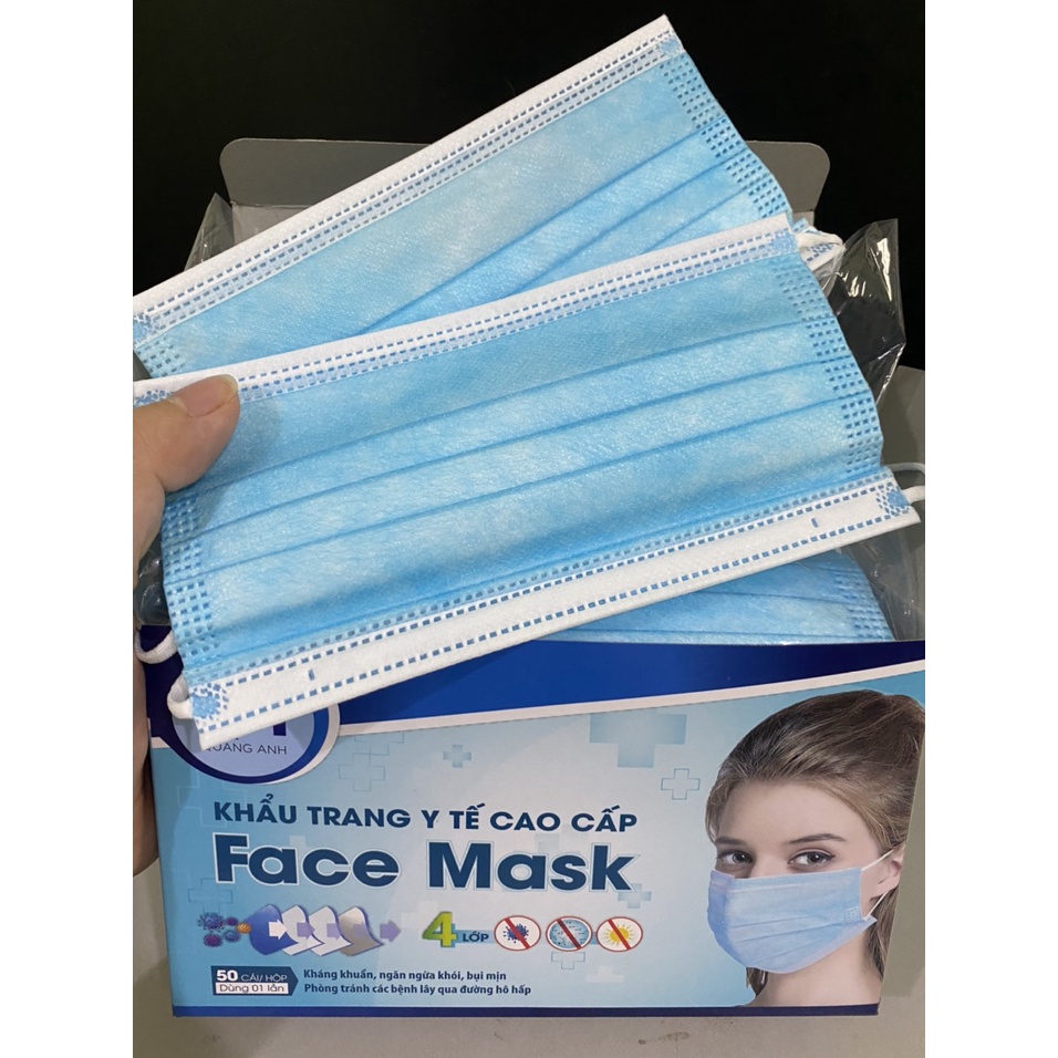 Hộp 50 khẩu trang y tế kháng khuẩn Face Mask có chứng nhận