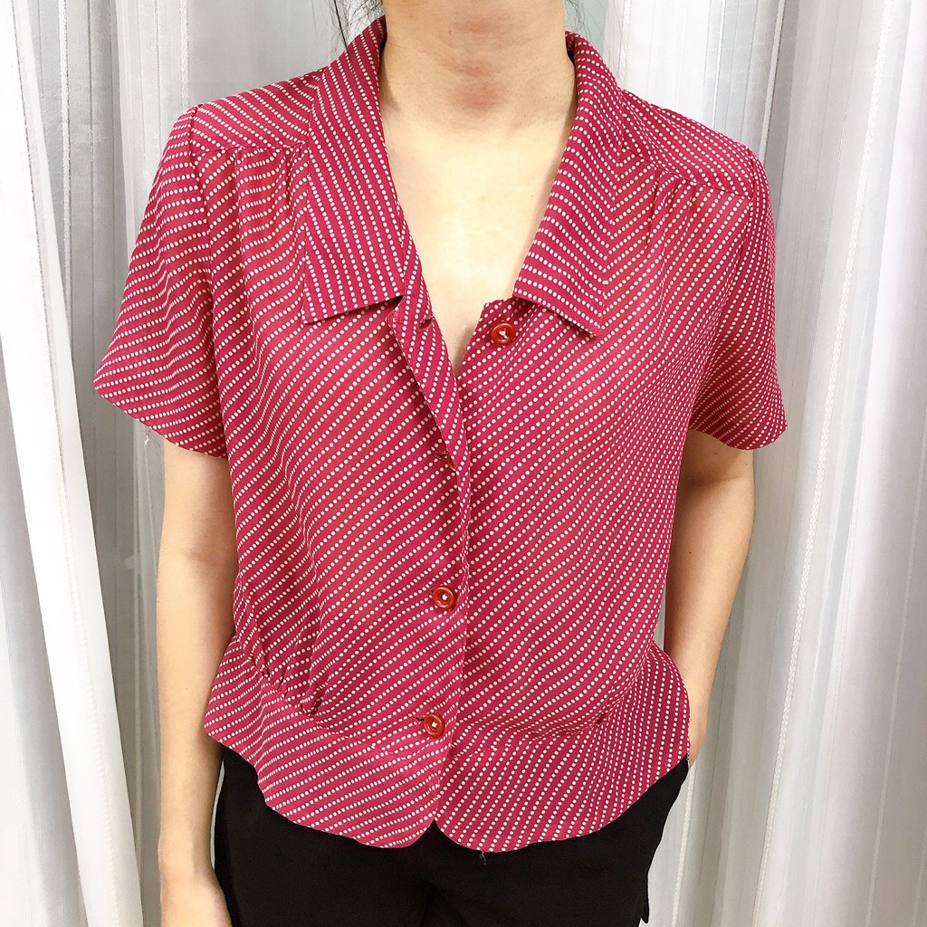 Áo chấm bi vintage