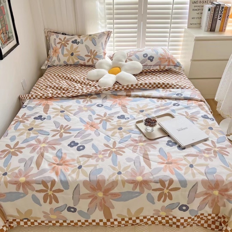 Bộ Chăn Ga Gối Cotton Living Chăn Chần - 100% Cotton Mẫu Hoạt Hình Cực Đáng Yêu Cho Các Bé