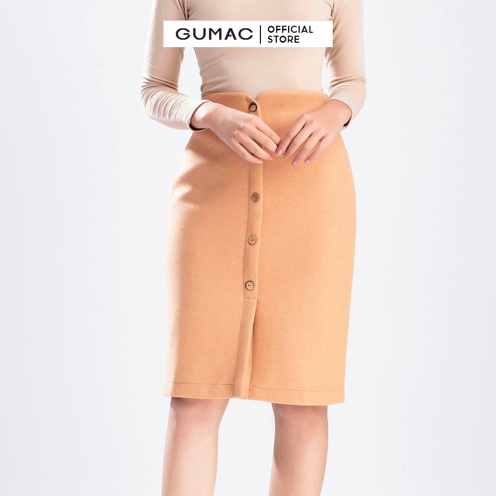 [Mã WABRGU152 giảm 10% tối đa 50k đơn từ 250k] Chân váy xẻ trước GUMAC VB1238 | BigBuy360 - bigbuy360.vn