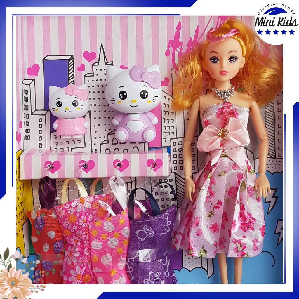 Đồ chơi búp bê công chúa, baby thời trang có khớp xoay kèm phụ kiện cho bé gái (váy màu ngẫu nhiên ) - Đồ chơi MiniKids