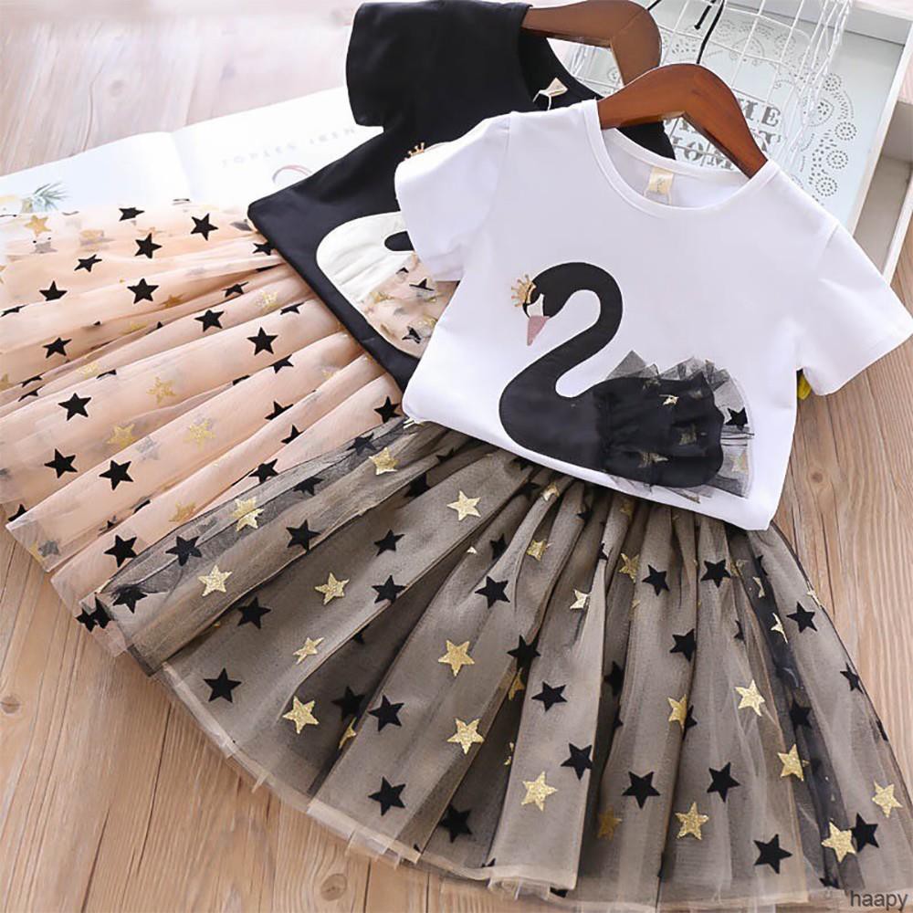 Bộ Váy Gồm 2 Món Phong Cách Công Chúa Dành Cho Bé Gái
