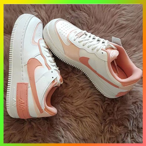 Giày thể thao sneakers nữ 𝐍𝐈𝐊𝐄 Air Force 1 Shadow White Coral Pink,AF1 vạch hồng nowship 1h khu vực hà nội
