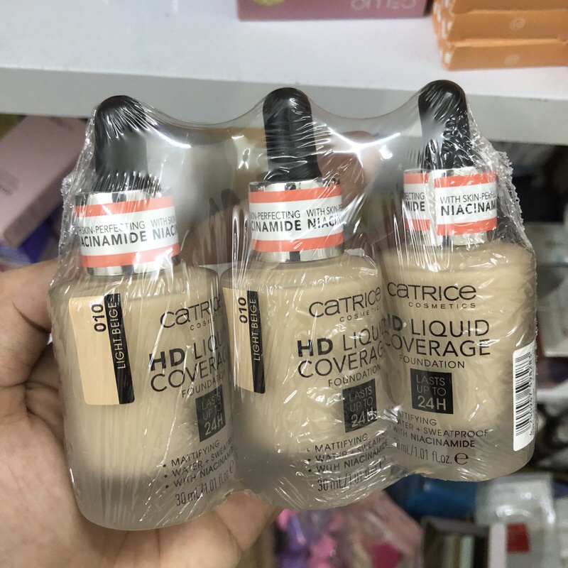 Kem nền FREESHIP Kem nền Catrice 24h HD Liquid Coverage Foundation che khuyết điểm hiệu quả