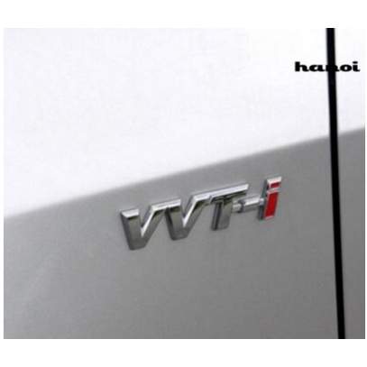 Tem logo kim loại nhôm kẽm chữ nổi VVT-i VVTI 3D dán trang trí xe TOYOTA Innova Vios Camry Corolla A