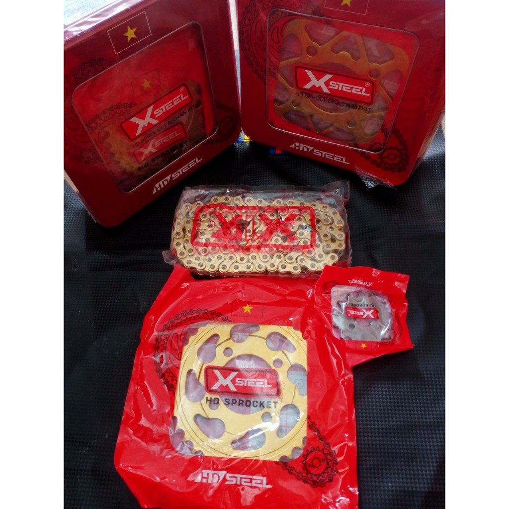 Nhông Sên Dĩa X Chính Hãng X1R lắp Exciter 150 , Winner ,Exciter 135,Raider,Satria,Sirius,Wave Dream,Wave rsx-110.