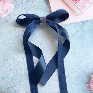 Kẹp tóc bấm vải satin và nhung mềm cao cấp đính hạt krystal