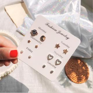 Set khuyên tai họa tiết thời trang dành cho nữ