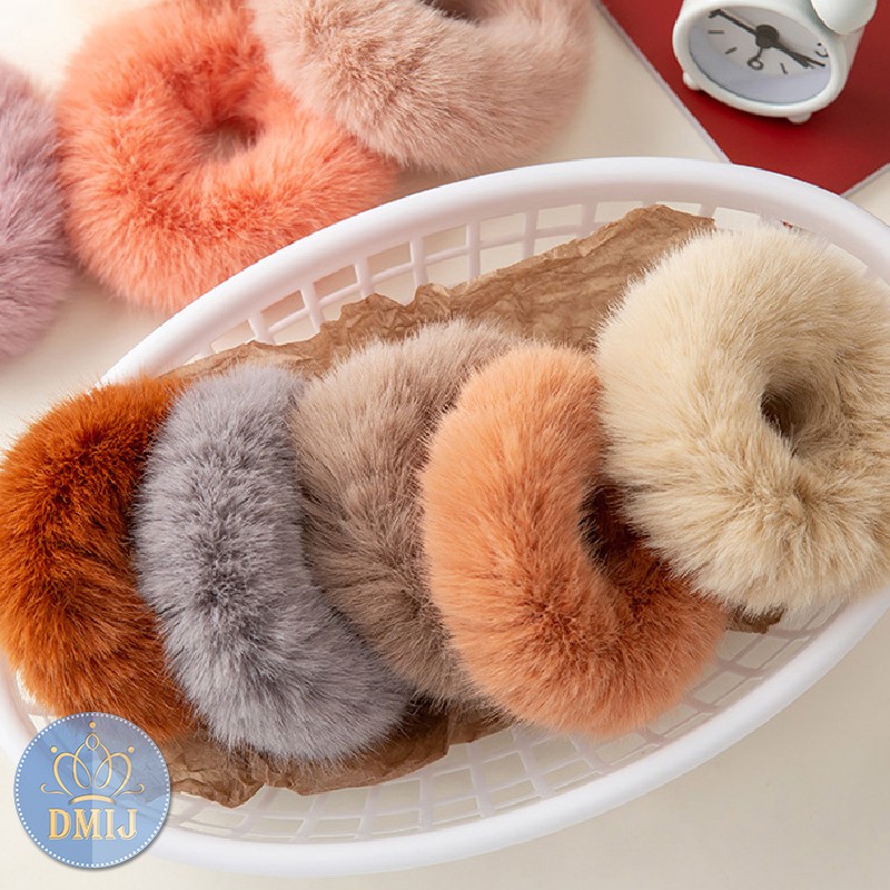[Mã FAMARAL2 giảm 10K đơn 50K]Cột Tóc Vải Nhung Scrunchies Màu Trơn, Dây Buộc Tóc Scrunchies