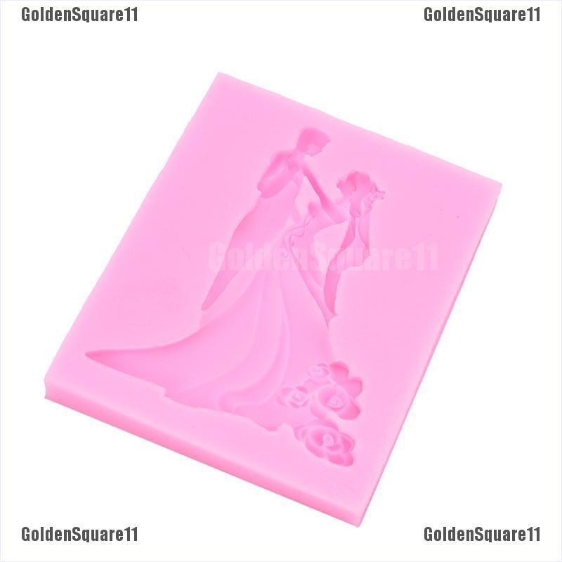 Khuôn Silicone Tạo Hình Cô Dâu Chú Rể Trang Trí Bánh Kem