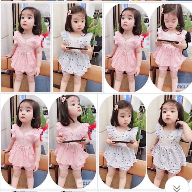 BVH - Bộ áo kèm quần siêu yêu cho bé gái