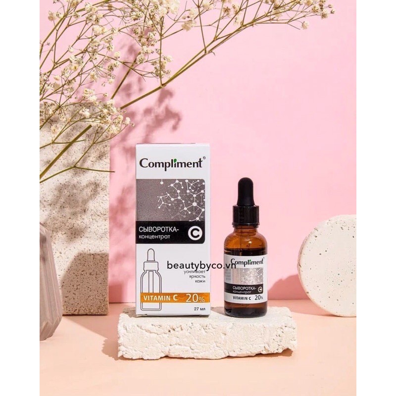 [Chính hãng - Có tem phụ] Serum Vitamin C 20% Compliment giúp da sáng mịn, đều màu, giảm thâm, ngăn ngừa lão hoá 27ml
