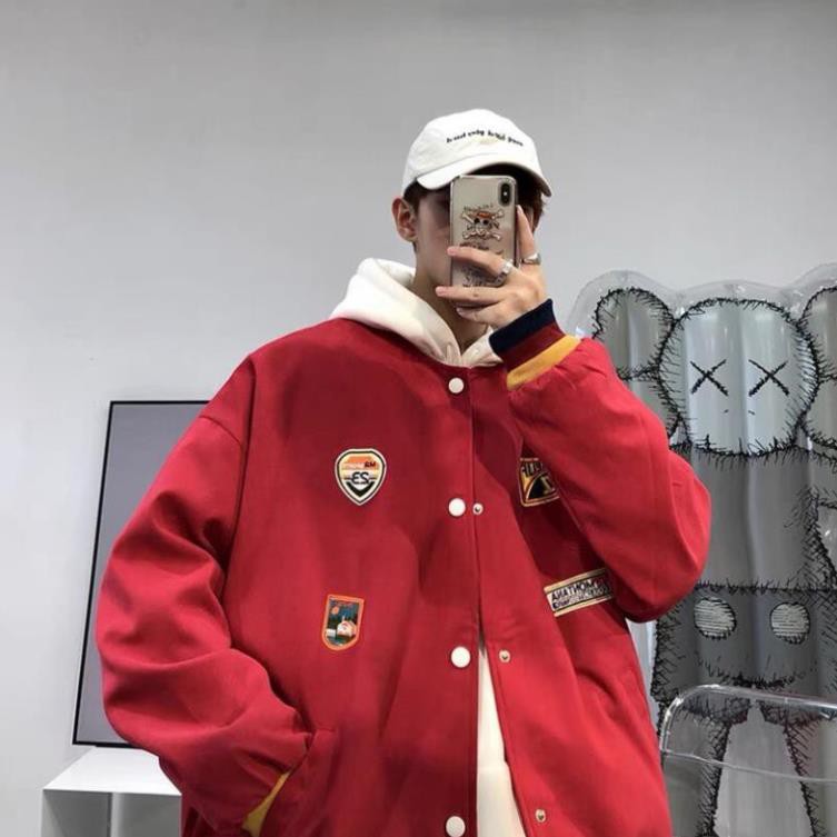 Áo khoác bomber nỉ nam nữ Số 7 form rộng bóng chày unisex phong cáchthời trang kmg