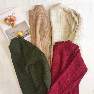 [Deal sốc]  Áo len Vặn Thừng Cổ Tròn thời trang