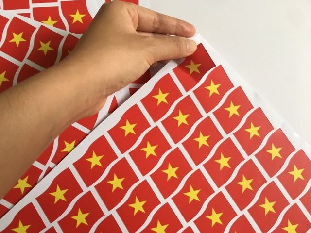 Tem cờ cổ vũ bóng đá 800c 3cm