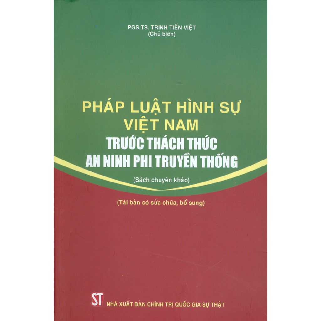 Sách - Pháp Luật Hình Sự Việt Nam Trước Thách Thức An Ninh Phi Truyền Thống (Tái bản) | BigBuy360 - bigbuy360.vn