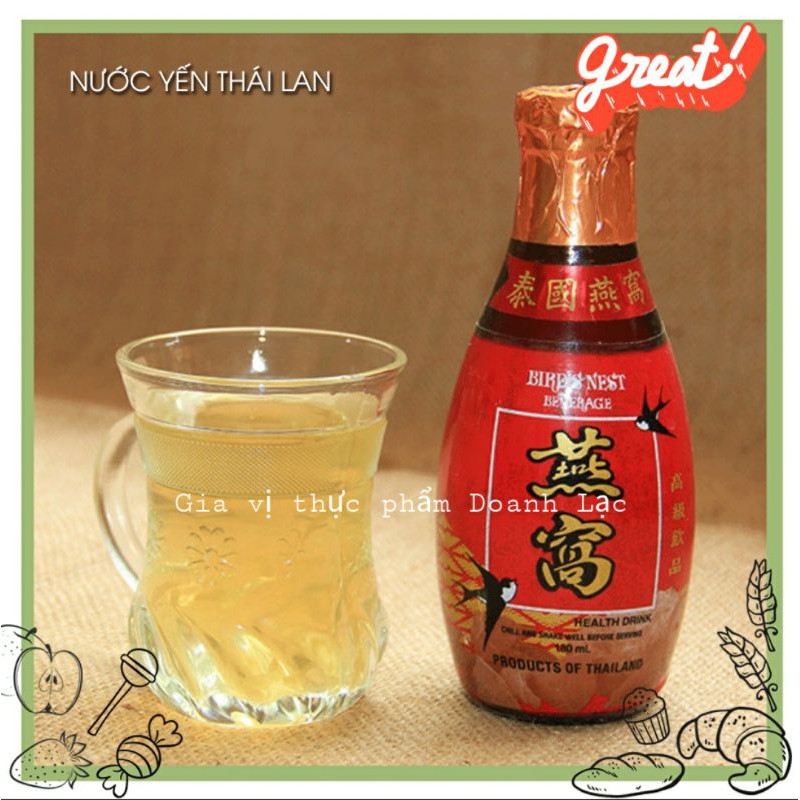 Nước Yến chai HONG SOON Thái Lan 180ml 💯 Hàng cty nhập khẩu chính hãng