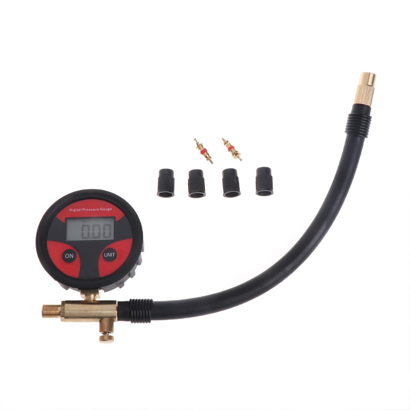 Đồng Hồ Đo Áp Suất Lốp Xe 0-200PSI Màn Hình LCD Kỹ Thuật Số