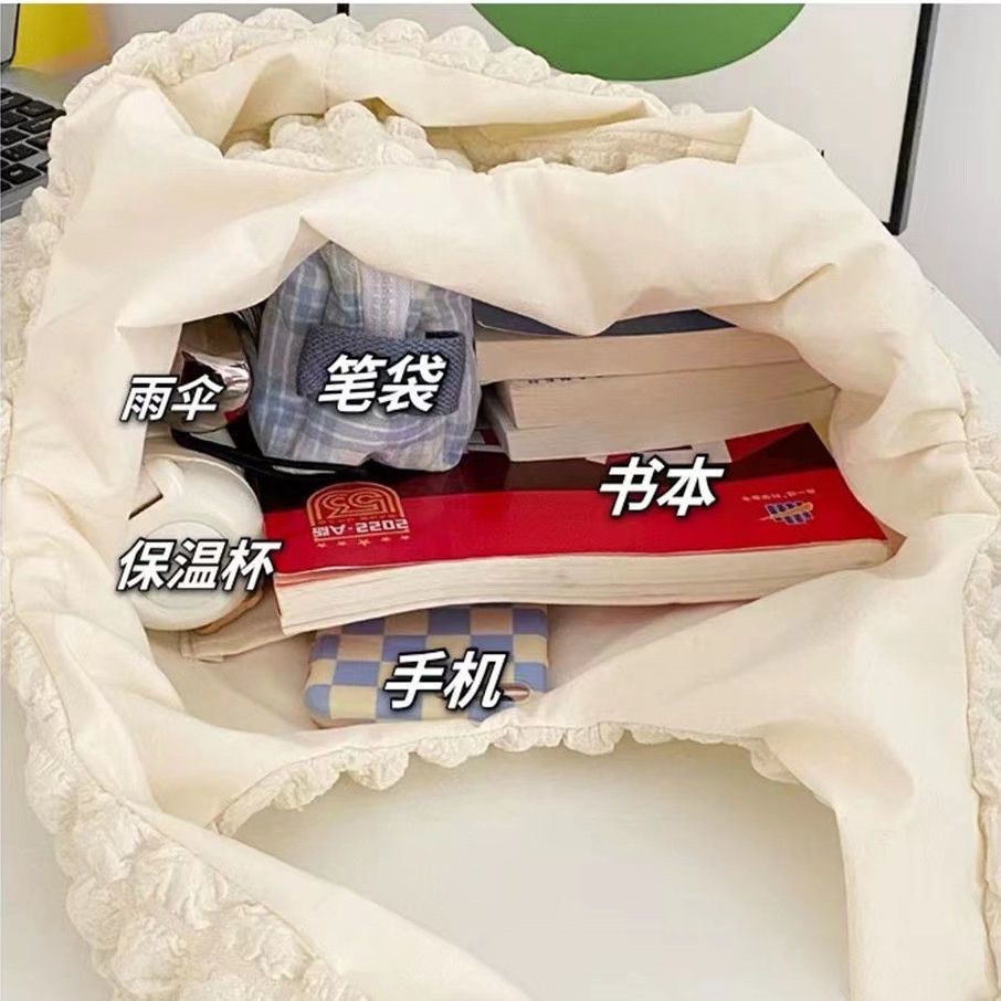 Túi Vải Canvas Thiết Kế Xinh Xắn Trẻ Trung Phong Cách Hàn Quốc Cho Bạn Gái