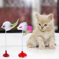 Đồ chơi chuột giả gắn lò xo vui nhộn dành cho mèo cưng