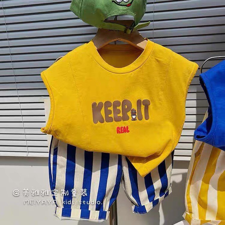 Bộ Quần Áo Keep Sát Nách Mùa Hè Chất Vải Thun Thoáng Mát Cho Bé Trai Và Bé Gái Ken Store