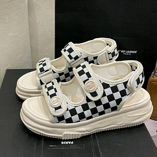 [Đế 4p] Giày sandal chính hãng ulzzang Dou-C độn đế 5cm cao cấp 2022