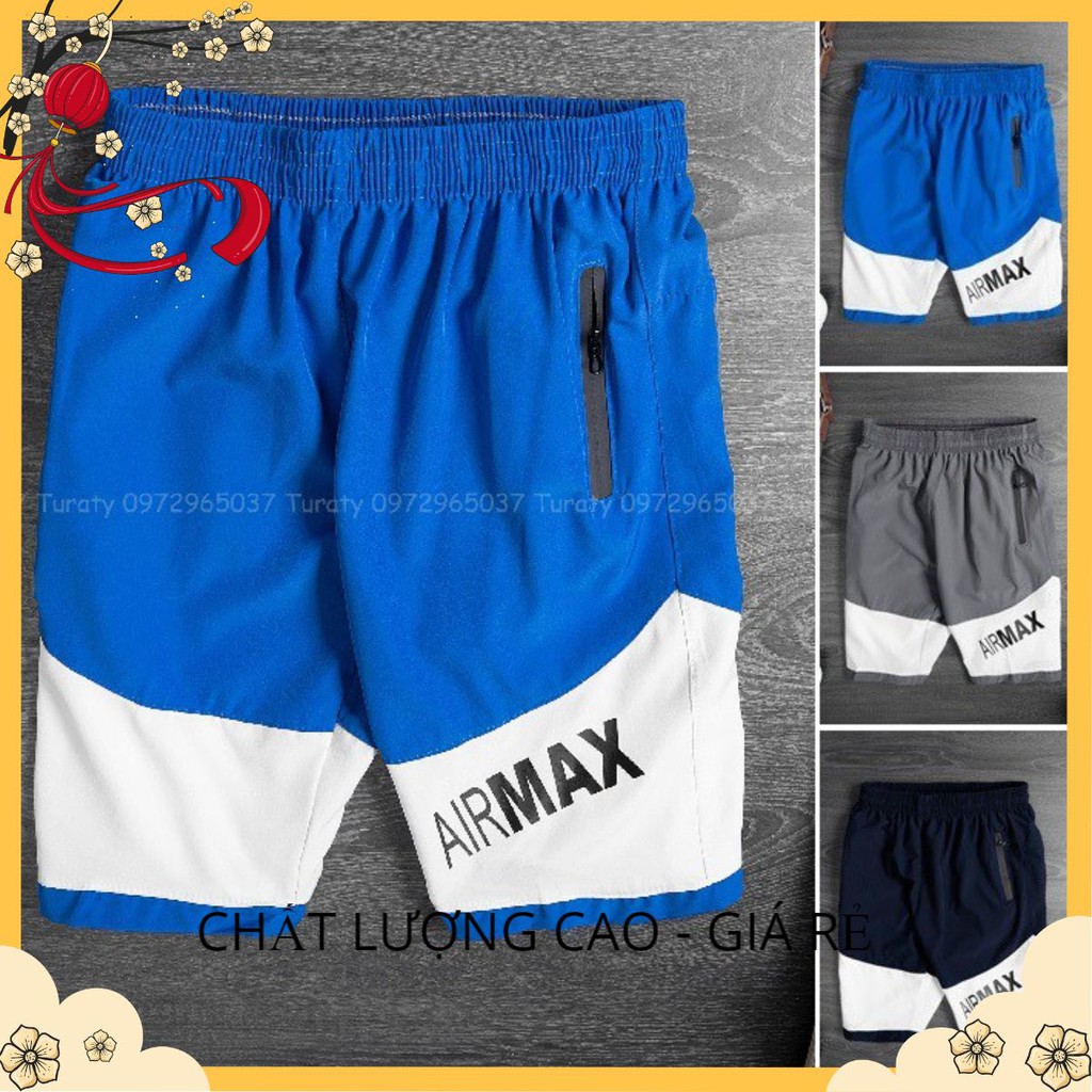 Quần Đùi Nam AirMax Mẫu Quần Short Nam Dáng Thể Thao Có Dây Rút Hàng Đẹp Co Giãn Senko.Shop01