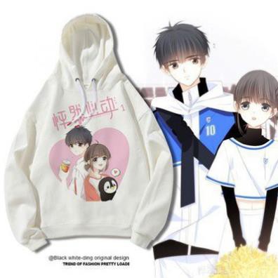 SALE- Áo Hoodie Truyện Tranh Manhua Con Tim Rung Động - áo HOT