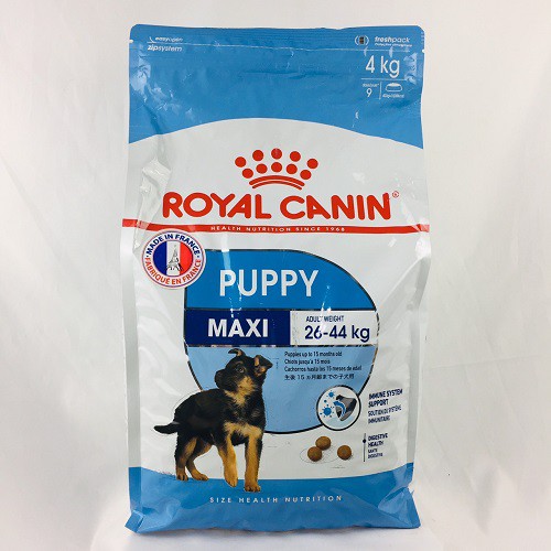 [CHÍNH HÃNG] ROYAL CANIN - MAXI PUPPY THỨC ĂN CHO CHÓ DƯỚI 15 THÁNG - GÓI 4KG