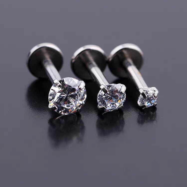 Khuyên titan kim tròn đeo nhiều lỗ (vặn đầu kim)