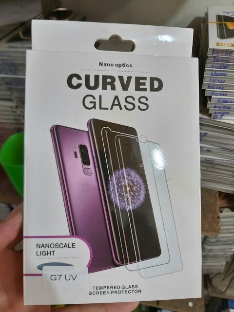 Tấm kính cường lực full màn LG G7 FULL KEO UV cao cấp(kèm ảnh thật)