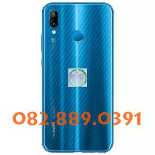 Miếng dán mặt lưng skin carbon Huawei Nova 3i/ 3e/ 3/ 2i/ 5T trong 3D, đen